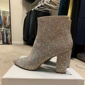Betsey Johnson SB-CADY Boots Rhinestone 7.5